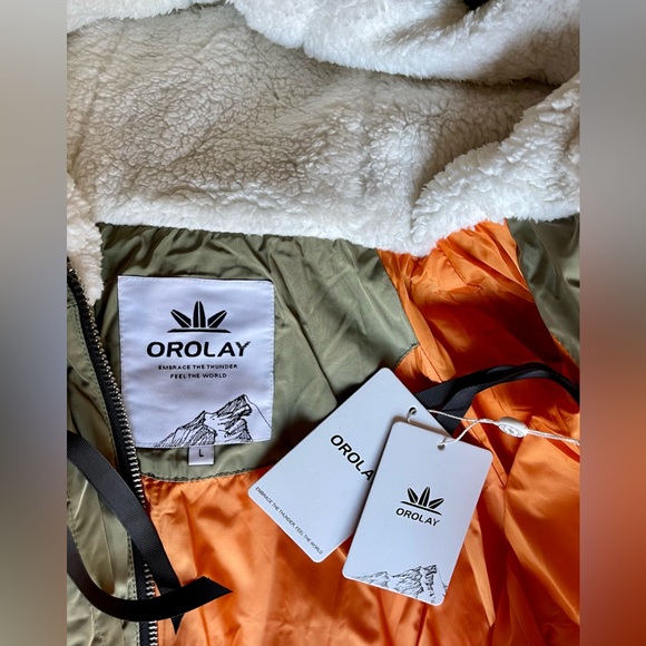 *NWT* 🔥Viral🔥 Amazon Orolay / Thickened Down Hooded Coat / Green / Large - Picture 5 of 16